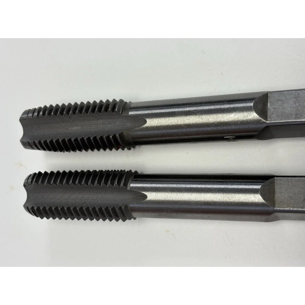2 Pc M6 x 2 Metric Hand Thread Tap Set Machine Tool Steel Internal Threading